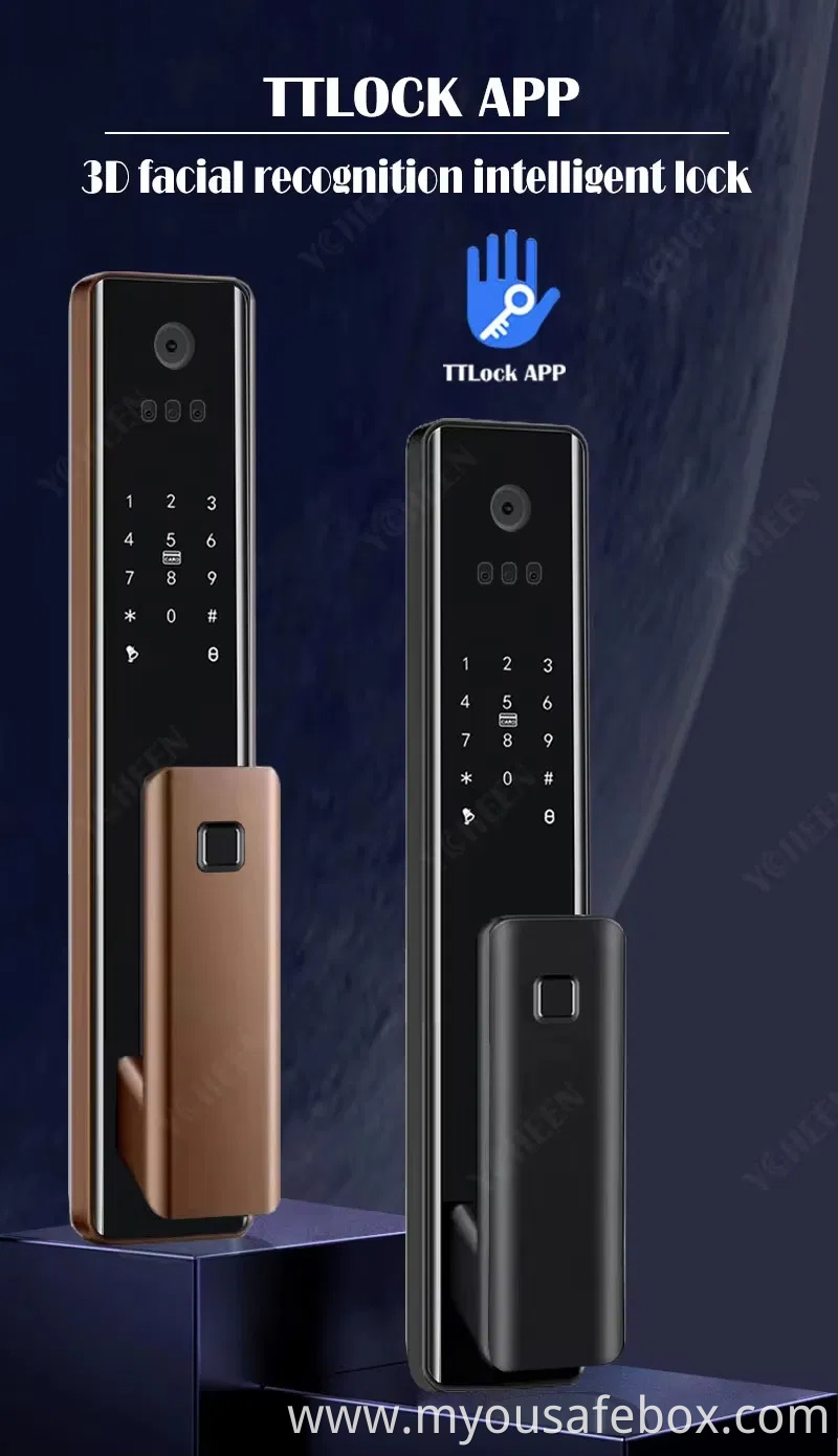 Lock Manufacturer WiFi Digital Card Security Safe Electronic Fingerprint Remote Control Smart Door Lock with Camera and Audio